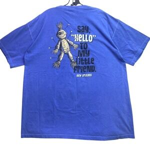 New Orleans Shirt Mens Extra Large Voodoo Doll Spell Out AOP Everyday Streetwear